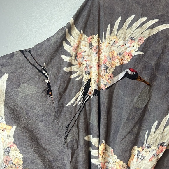 Women’s H&M gray printed kimono. New with tags size XS/S - Picture 4 of 6
